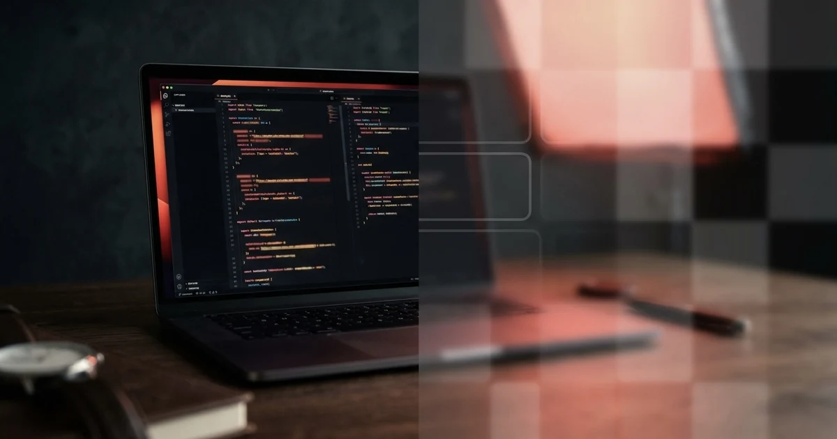 Illustration comparing a website builder template versus custom-coded website