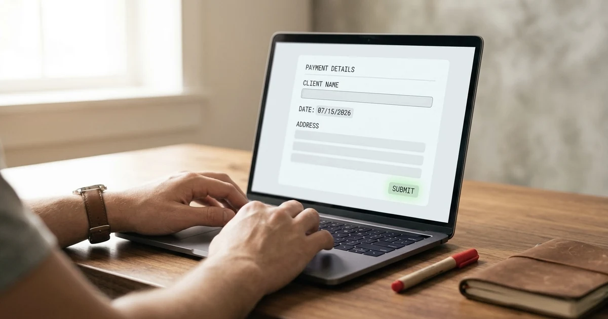 Illustration representing an insurance agency website and quote request flow