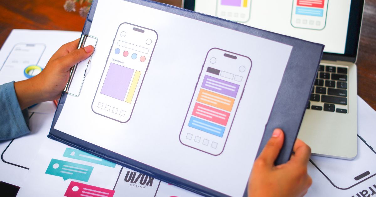 Person browsing on a smartphone — mobile-first website design